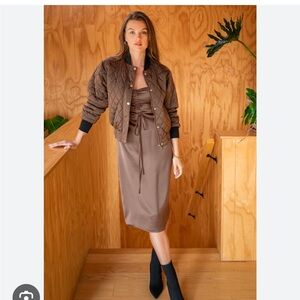 Velvet Heart Sakura quilted bomber jacket